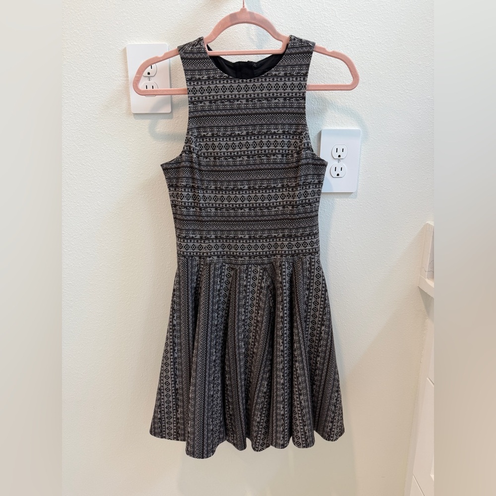 Tibi Wool Fair Isle Swing Dress SZ 0!